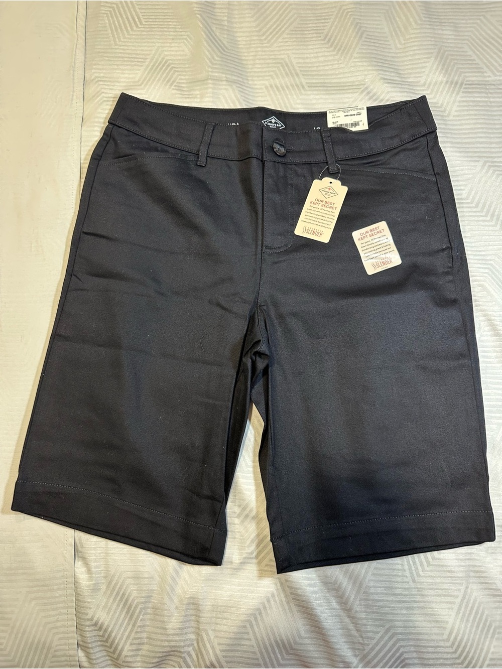 St. John's Bay Secretly Slender Tummy Control Bermuda Shorts Size 10/30 Black